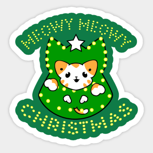 Meowy Meowy Christmas Sticker